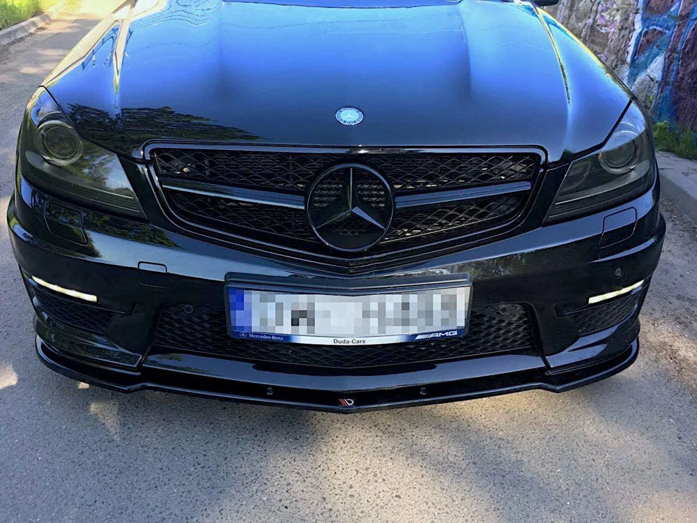 Maxton Design Front Splitter Mercedes C-class W204 C63 AMG Facelift 11-14