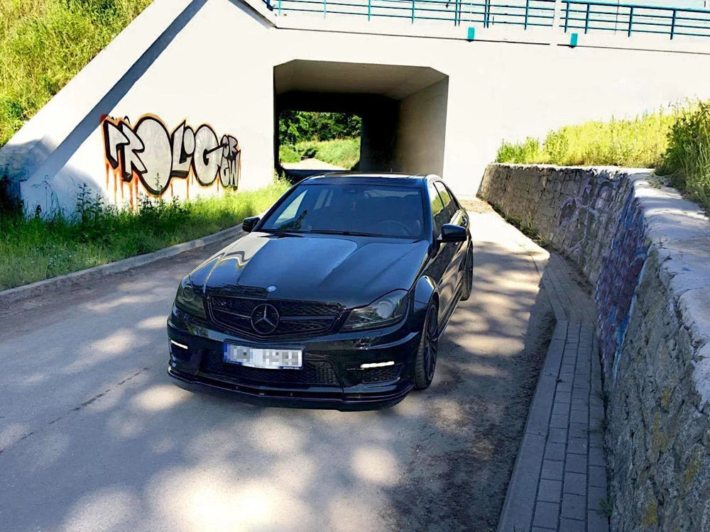 Maxton Design Front Splitter Mercedes C-class W204 C63 AMG Facelift 11-14