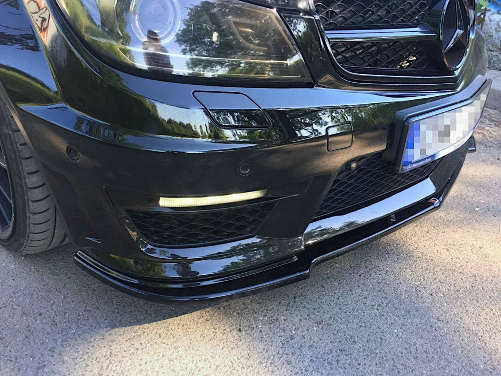 Maxton Design Front Splitter Mercedes C-class W204 C63 AMG Facelift 11-14
