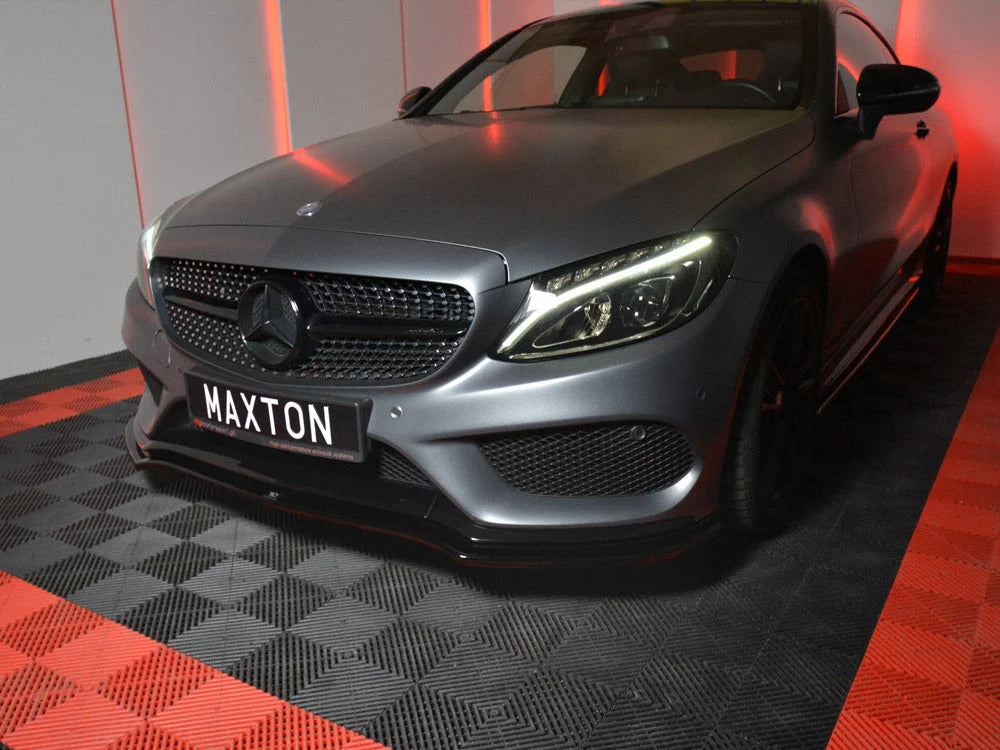 Maxton Design Front Splitter Mercedes C-class W205 Coupe Amg-line 15-18