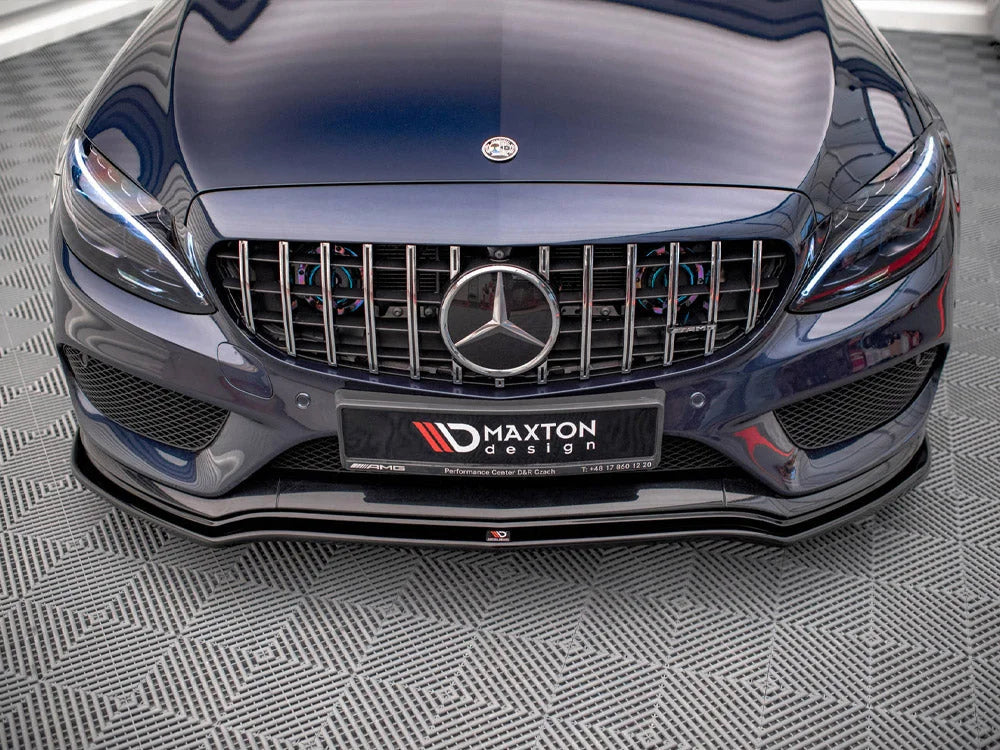 Maxton Design Front Splitter V.1 Mercedes C43 AMG W205 Sedan Estate 14-18