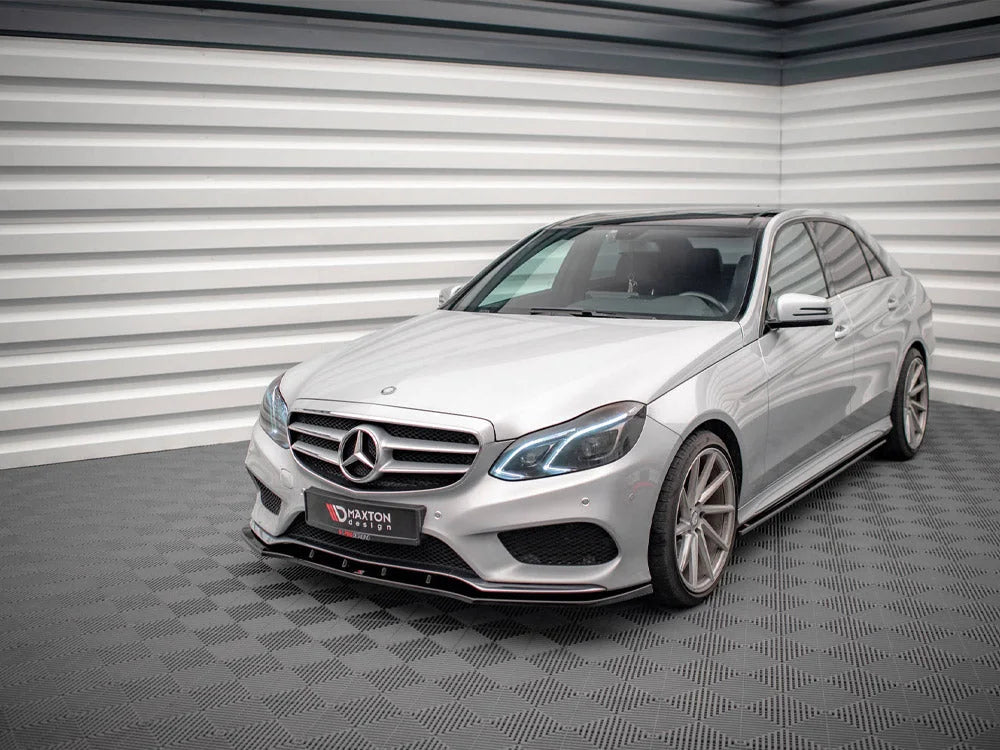 Maxton Design Front Splitter V.1 Mercedes E Amg-line Sedan W212 Facelift 12-16