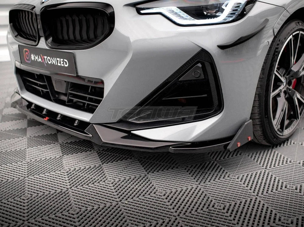 Maxton Design Front Splitter V.2 + Flaps BMW 2-Series Coupe M-Pack M240i G42