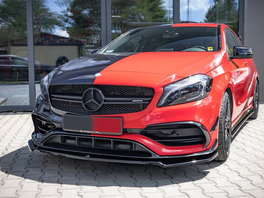 Maxton Design Front Splitter V.2 Mercedes A45 AERO W176 Facelift 14-18