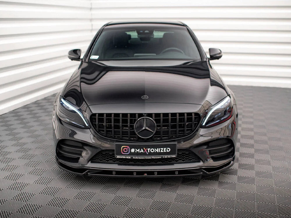 Maxton Design Front Splitter V.2 Mercedes C AMG Line C43 AMG Sedan Coupe W205 C205 Facelift