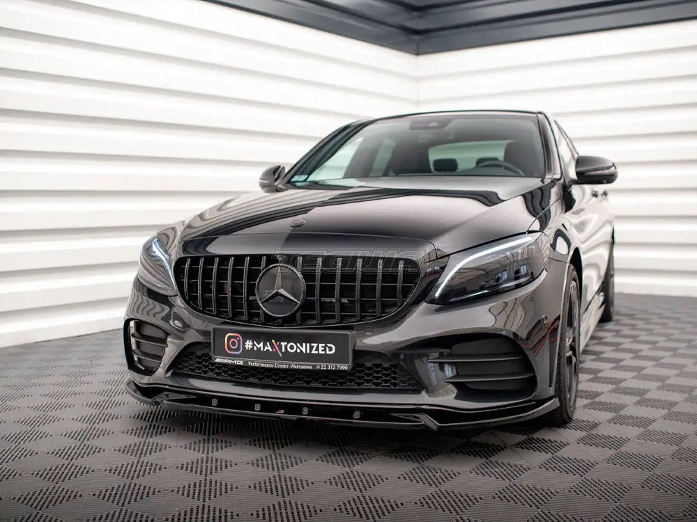 MERCEDES C CLASS AMG Line C43 Gloss Black Front Splitter Spoiler Lip W205 C205 £74.99 - UK MERCEDES C CLASS AMG Line C43 Gloss Black Front Splitter Spoiler Lip W205 C205 £74.99 - UK