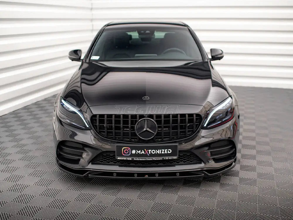 Maxton Design Front Splitter V.2 Mercedes C AMG Line C43 AMG Sedan Coupe W205 C205 Facelift