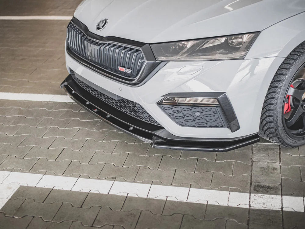 Maxton Design Front Splitter V1 Skoda Octavia RS MK4 2020-