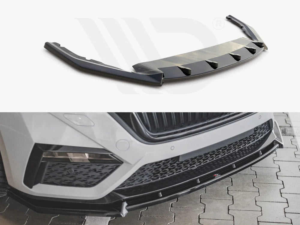 Maxton Design Front Splitter V1 Skoda Octavia RS MK4 2020-