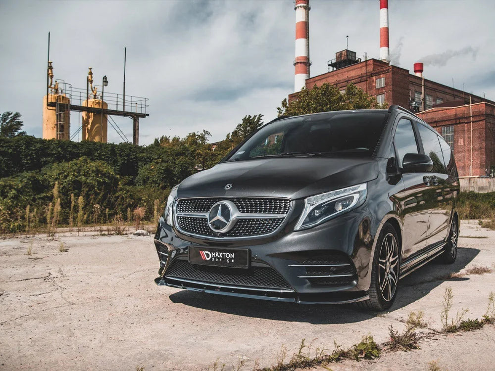 Maxton Design Front Splitter V3 Mercedes-benz V-class Amg-line W447 Facelift 2019-