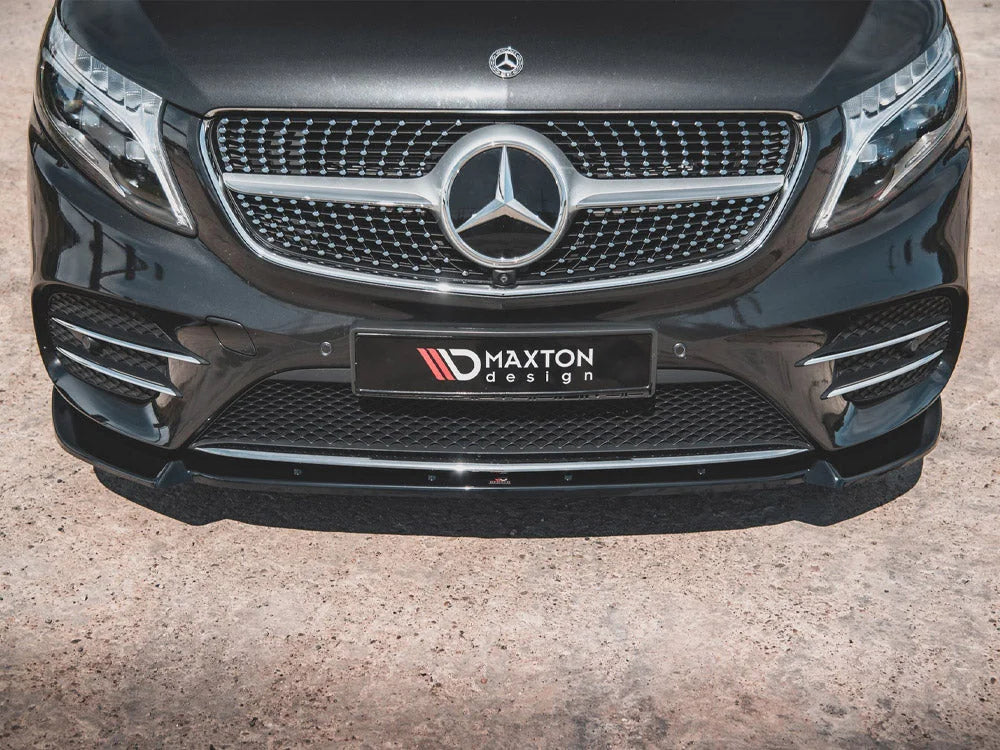 Maxton Design Front Splitter V3 Mercedes-benz V-class Amg-line W447 Facelift 2019-