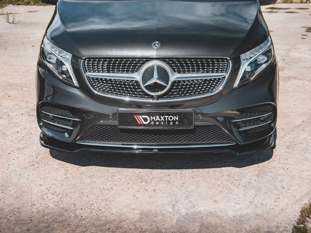 Maxton Design Front Splitter V4 Mercedes-benz V-class Amg-line W447 Facelift 2019-