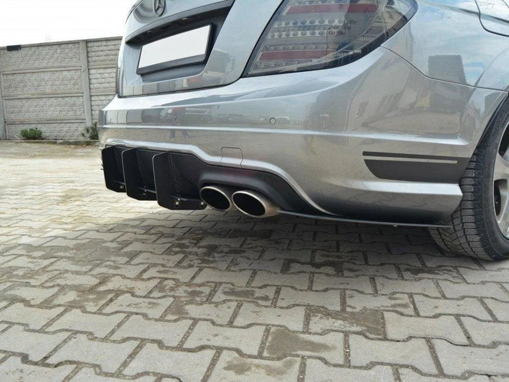 Maxton Design Mercedes C W204 Amg-line Facelift Rear Diffuser & Rear Side Splitters