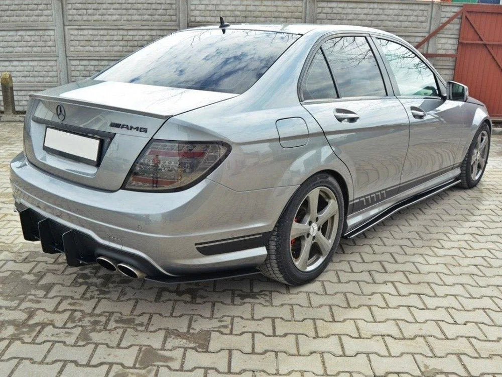 Maxton Design Mercedes C W204 Amg-line Facelift Rear Diffuser & Rear Side Splitters