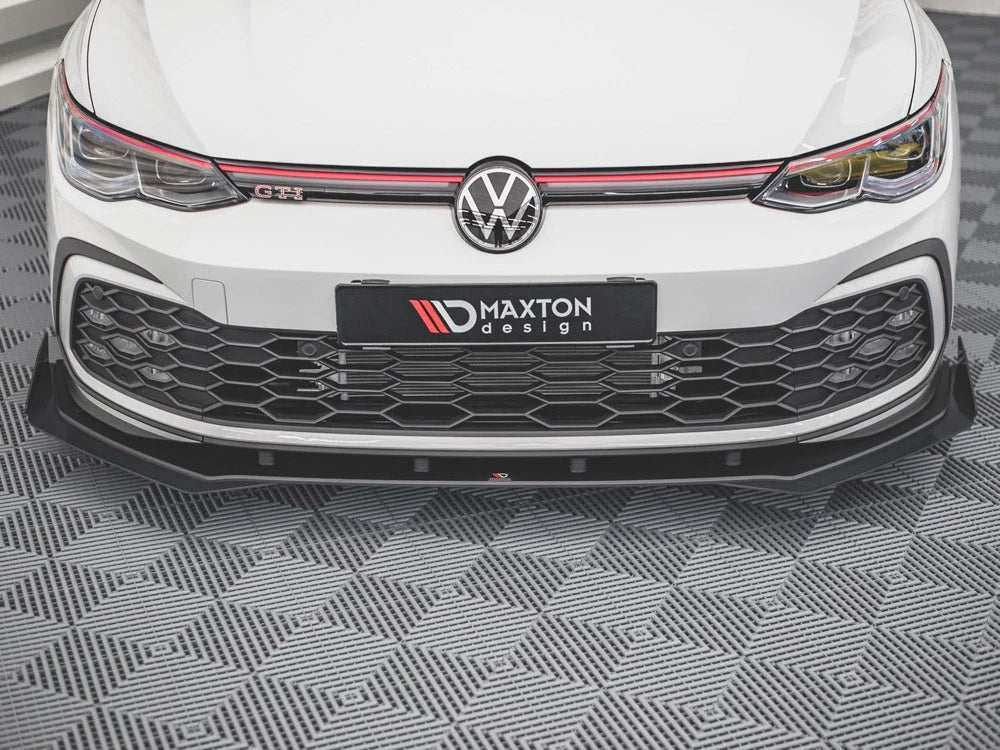 Maxton Design Racing Durability Front Splitter +flaps Volkswagen Golf 8 GTI R-line 20-