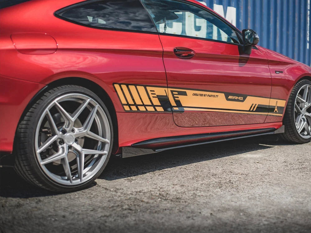 Maxton Design Racing Durability Side Skirts Diffusers +flaps Mercedes-amg C43 Coupe C205 2016-