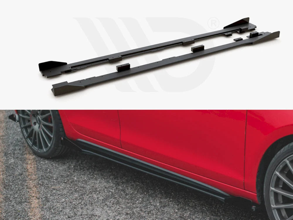 Maxton Design Racing Durability Side Skirts Diffusers +flaps Volkswagen Golf GTI MK6 09-12