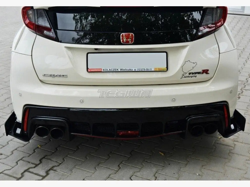 Maxton Design Racing Rear Side Splitters Honda Civic IX Type R 15-17