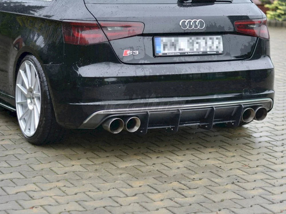 Maxton Design Rear Diffuser Audi S3 A3 S-line 8V Hatchback Sportback 13-16