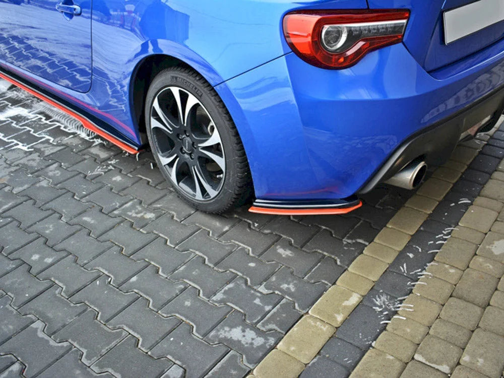 Maxton Design Rear Side Splitters Black & Red V.2 Subaru BRZ Facelift 17-20