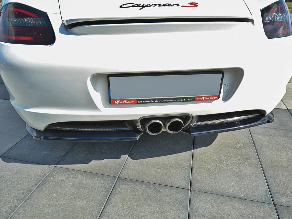 Maxton Design Rear Side Splitters Porsche Cayman S 987C 2006-09
