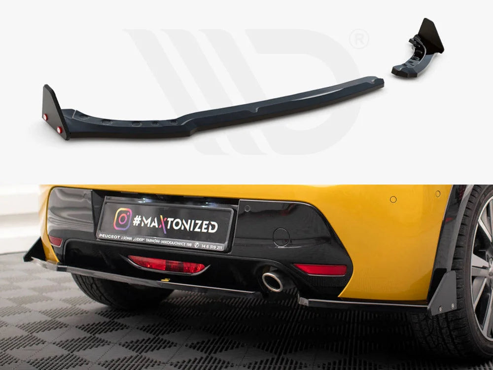 Maxton Design Rear Side Splitters V.1 + Flaps Peugeot 208 GT Mk2