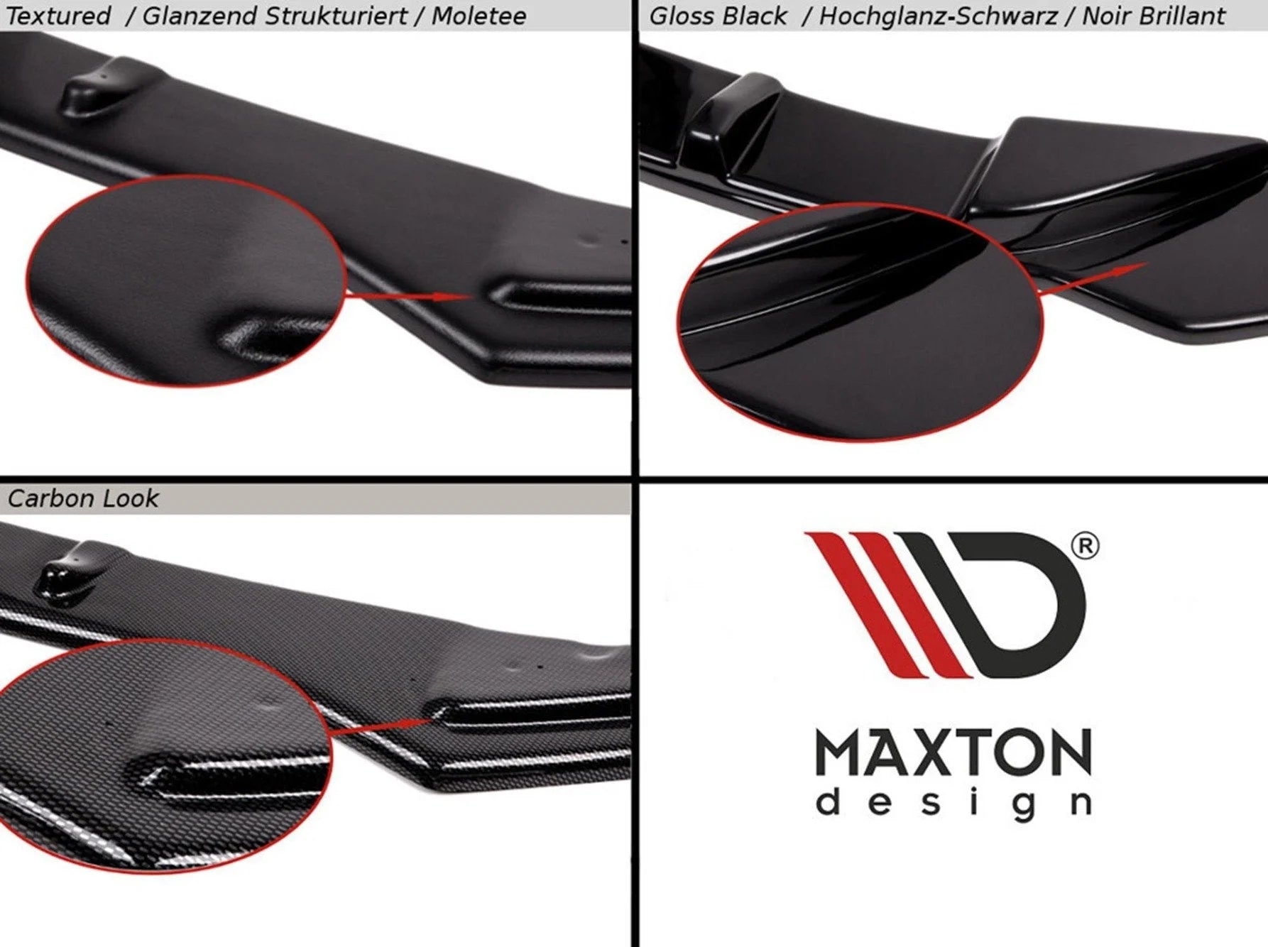 Maxton Design Rear Side Splitters V.2 Mercedes A W176 12-15