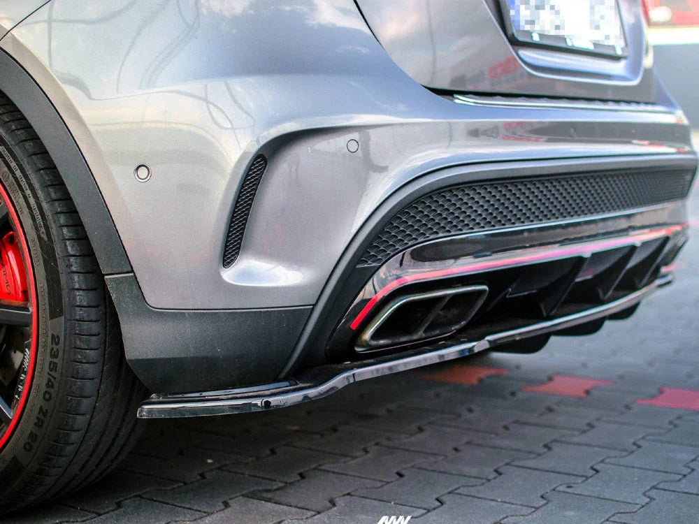 Maxton Design Rear Splitter Vertical Bars Mercedes-benz GLA 45 AMG SUV X156 Pre-facelift 14-17