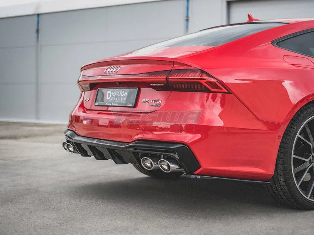 Maxton Design Rear Valance + Exhaust Ends Imitation Audi A7 C8 S-line 2017-