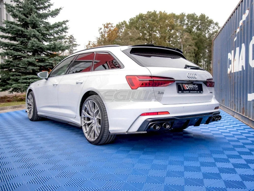 Maxton Design Rear Valance + Exhaust Ends Imitation Audi S6 A6 S-line C8 2018-