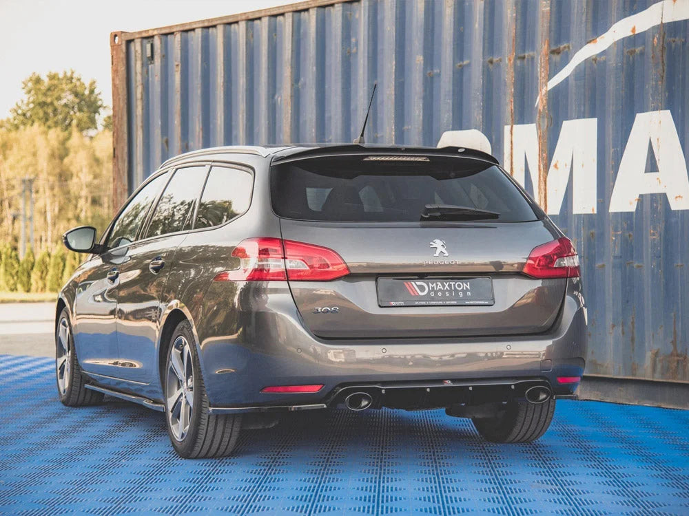 Maxton Design Rear Valance + Exhaust Ends Imitation Peugeot 308 SW MK2 Facelift 2017-