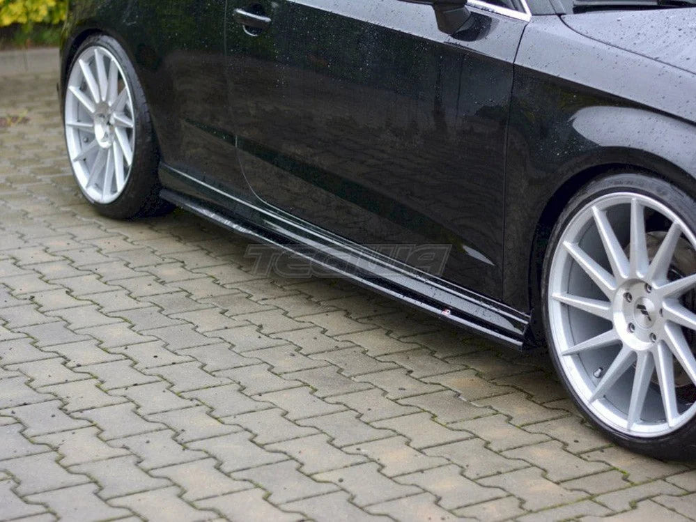 Maxton Design Side Skirts Diffusers Audi S3 A3 S-line 8V 8V FL Hatchback