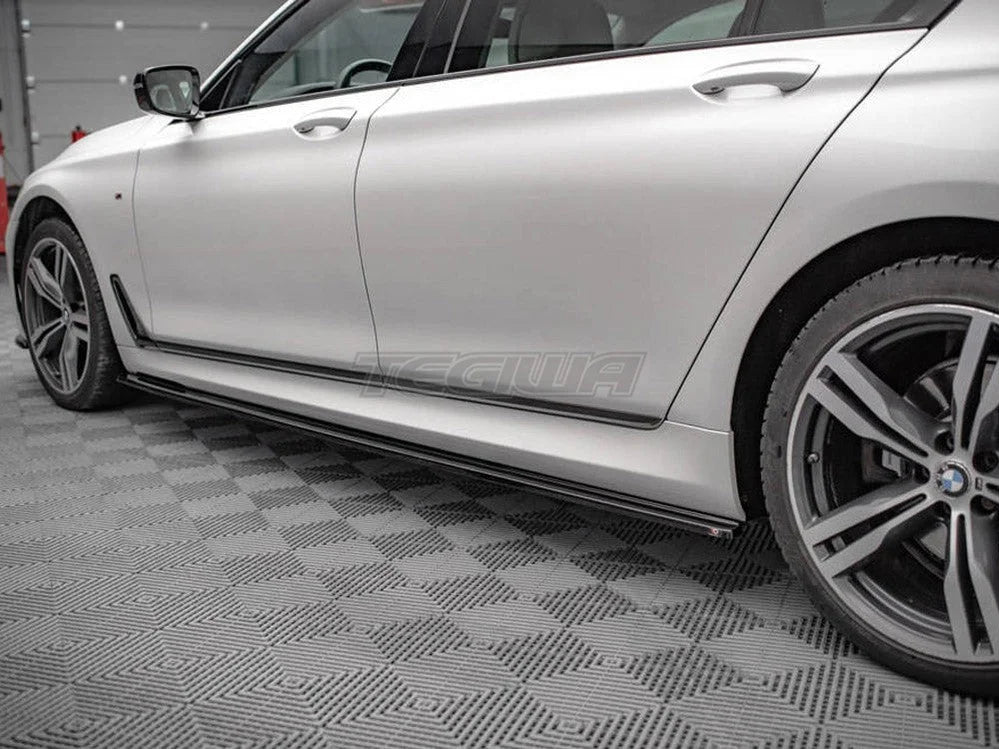 Maxton Design Side Skirts Diffusers BMW 7-Series Long M-pack G12 2015-