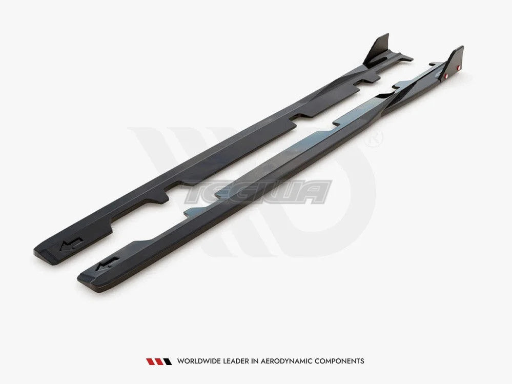 Maxton Design Side Skirts Diffusers +flaps V.2 Ford Fiesta MK8 ST ST-Line 2017-