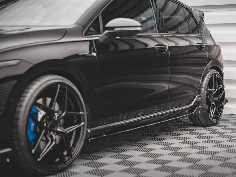 Maxton Design Side Skirts Diffusers +flaps V.2 Volkswagen Golf R MK8 20-