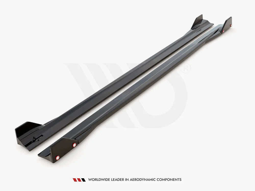Maxton Design Side Skirts Diffusers +flaps V2 Mercedes AMG A45 S 2019-
