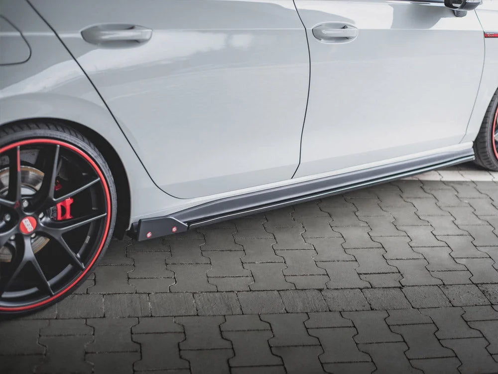Maxton Design Side Skirts Diffusers +flaps V2 Volkswagen Golf 8 GTI GTI Clubsport R-line 20-