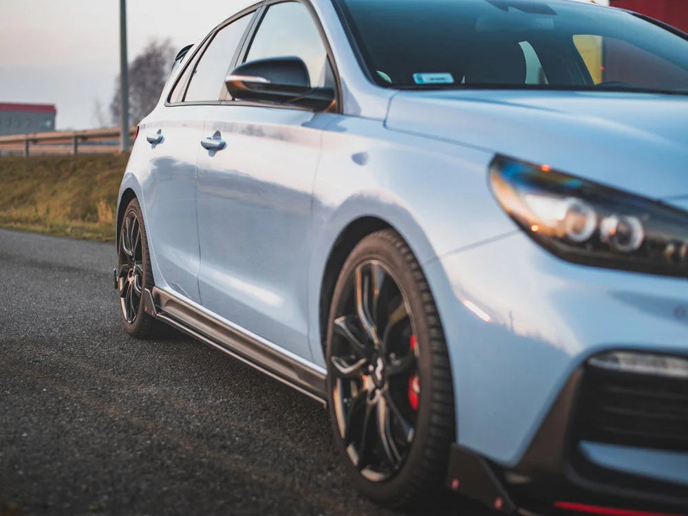 Maxton Design Side Skirts Diffusers +flaps V5 Hyundai I30 N MK3 FL Hatchback fastback 2017-