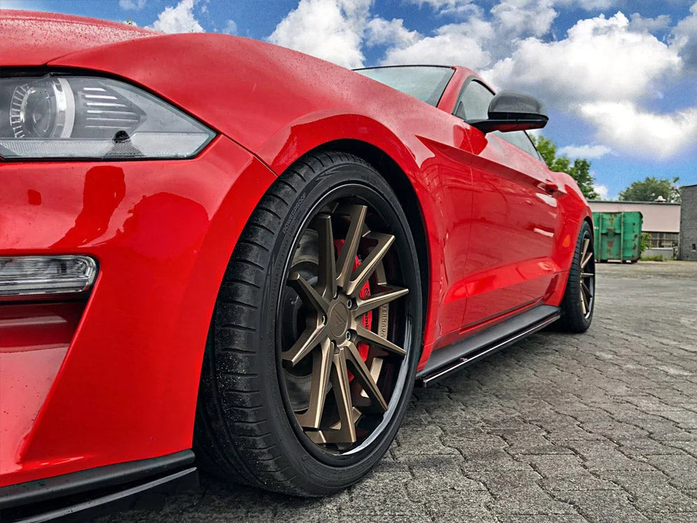Maxton Design Side Skirts Diffusers Ford Mustang MK6 Facelift 2017-