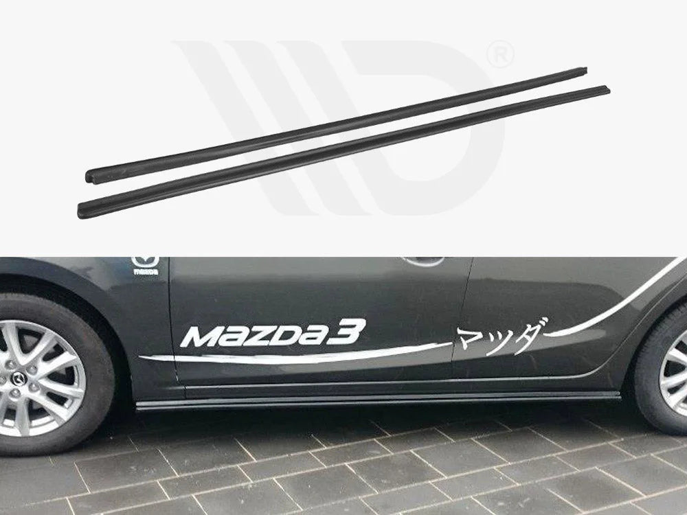 Maxton Design Side Skirts Diffusers Mazda 3 MK3 Facelift 2017-UP