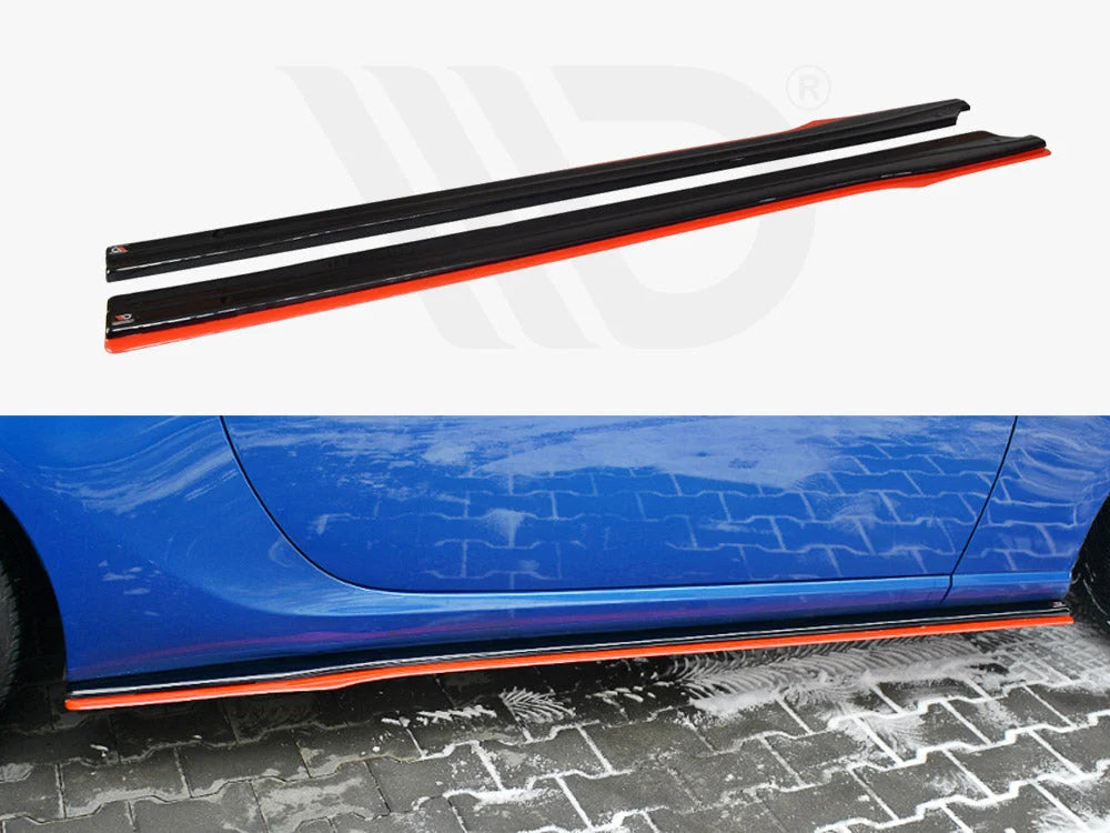 Maxton Design Side Skirts Splitters Black & Red V.2 Subaru BRZ Facelift 17-20