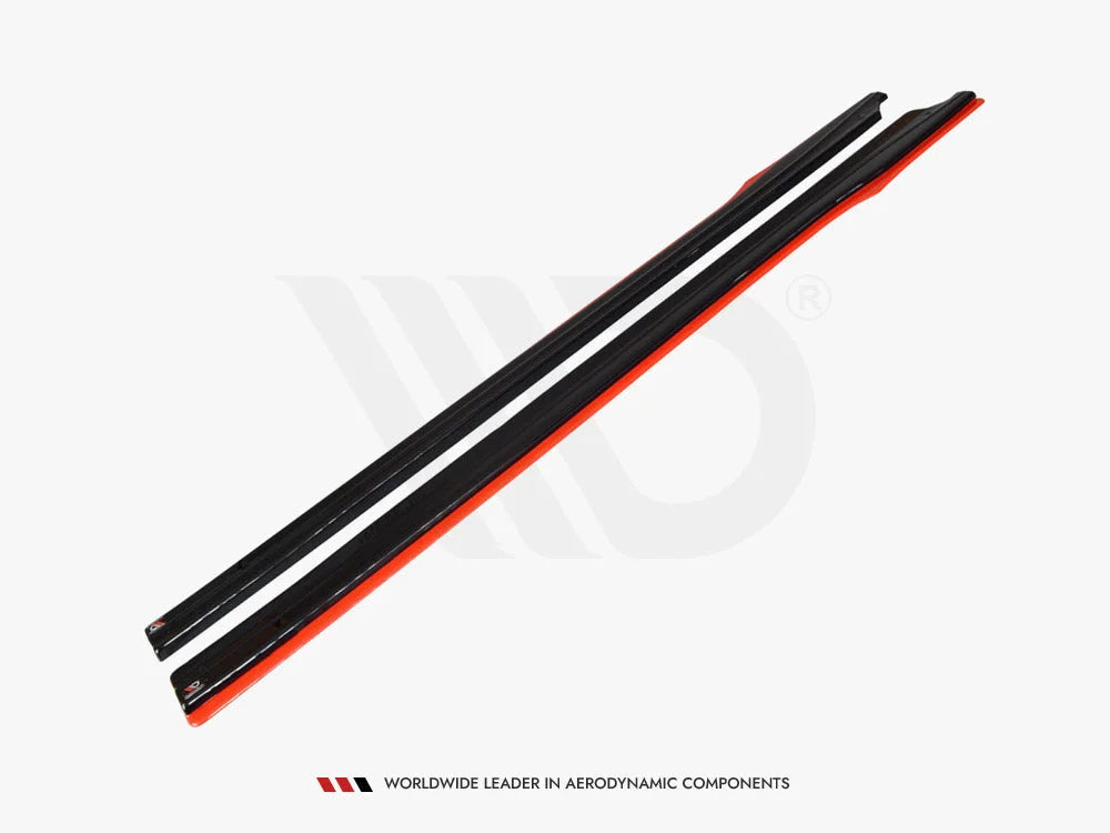 Maxton Design Side Skirts Splitters Black & Red V.2 Subaru BRZ Facelift 17-20
