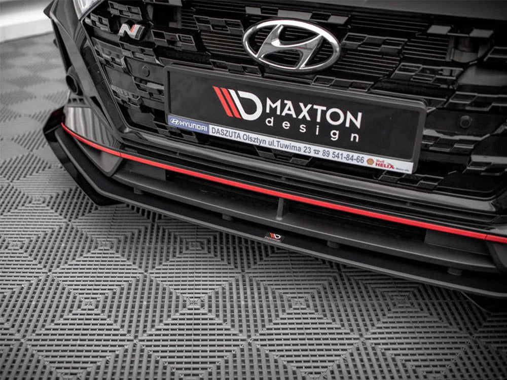 Maxton Design Street PRO Front Splitter V.1 +flaps Hyundai I20 N MK3 2020-