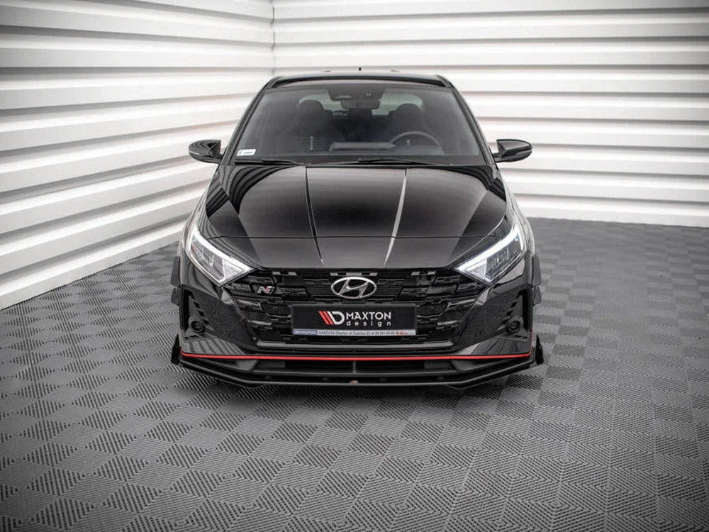 Maxton Design Street PRO Front Splitter V.1 +flaps Hyundai I20 N MK3 2020-