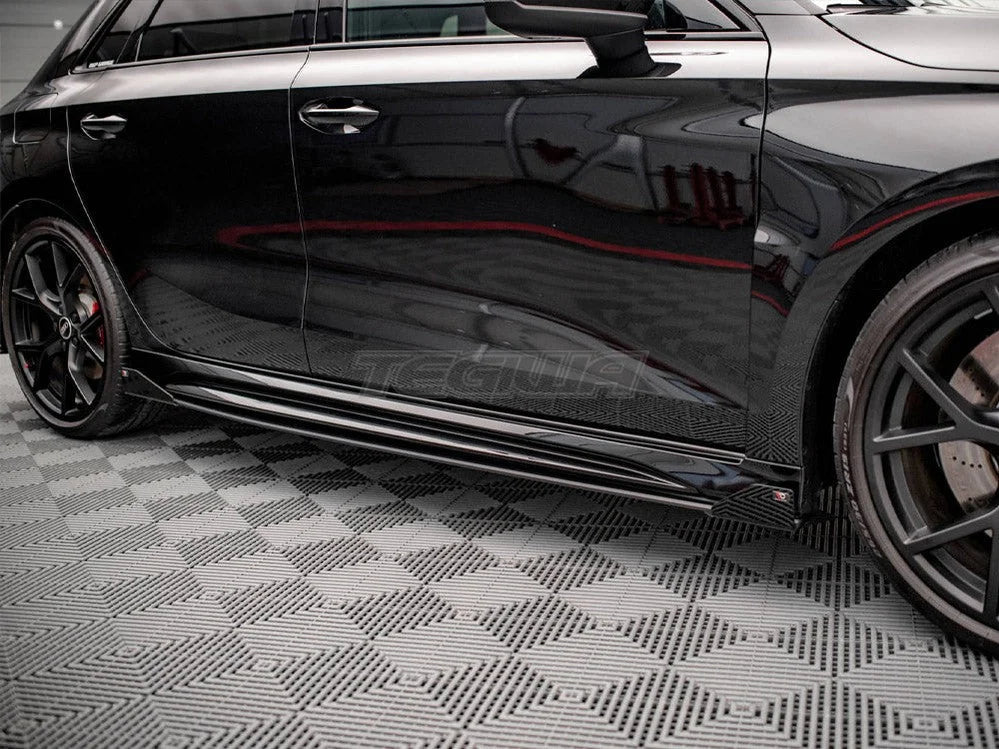 Maxton Design Street PRO Side Skirts Diffusers +flaps Audi RS3 Sportback 8Y 2020-