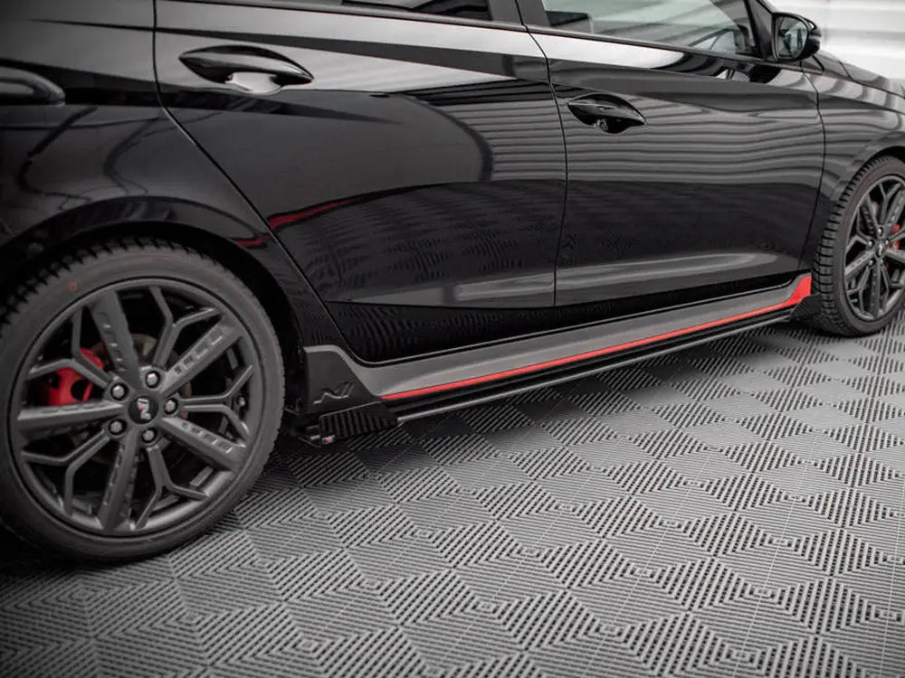 Maxton Design Street PRO Side Skirts Diffusers +flaps Hyundai I20 N MK3 2020-