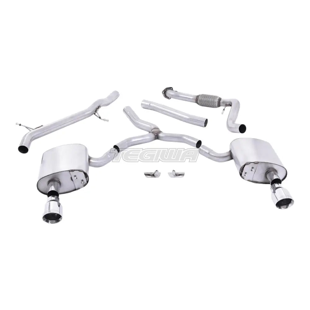 Milltek Audi A4 2.0 TFSI B9 Quattro Saloon & Avant (Non OPF/GPF Models & Without Brace Bars) 2016-2024 Cat Back Exhaust