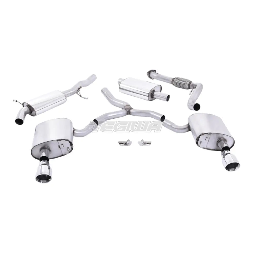 Milltek Audi A4 2.0 TFSI B9 Quattro Saloon & Avant (Non OPF/GPF Models & Without Brace Bars) 2016-2024 Cat Back Exhaust