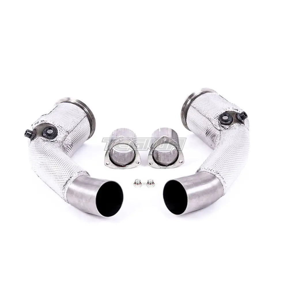 Milltek Audi S8 D5 4.0 TFSI V8 Saloon / Sedan (Non OPF/GPF US/ROW Models) 2020-2023 Large-bore Downpipes and Cat Bypass Pipes Exhaust - OE Fitment