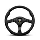 Momo Dark Fighter Steering Wheel 350Mm Black Leather/Wood 350Mm* Wheels And Accessories